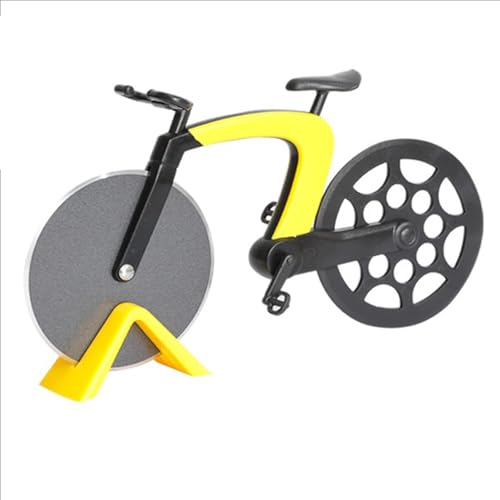 NOPIEJD Pizza Cortador de Acero Inoxidable, Cortador De Pizza De Doble Rueda De Bicicleta De Montaña, Cuchillo De Pizza Para Cortar, Pizza Para Pizza De Pizzería, Crepes Fabricante