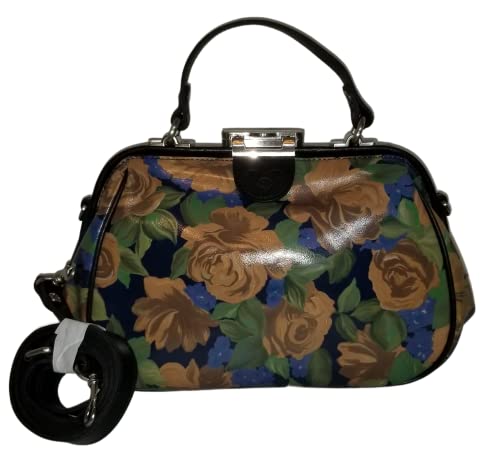 PATRICIA NASH WOMEN'S BLUE SKY ROSE COLLECTION GRACCHI LEATHER SATCHEL HAND BAG PURSE