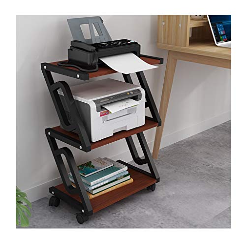 Kopierständer Multifunktionsdrucker Ständer mit 3 Tiere Stahl-Holz-Struktur Abstellflächen, Multi-Purpose Schreibtisch-Organisator for Haus und