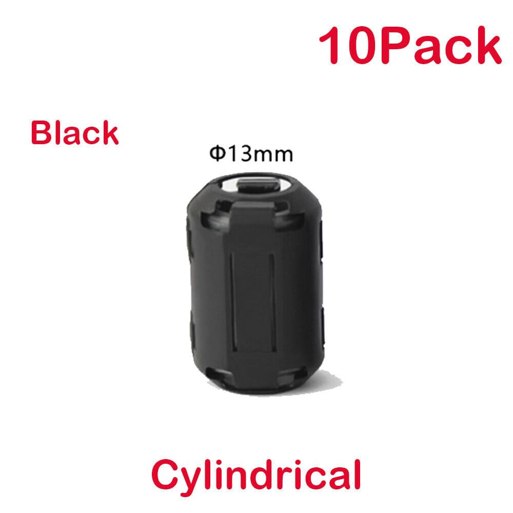 10 PCS Ferrite Beads Clip-on Ring Core RFI EMI Noise Filter Clamp Choke Coil Black 3.5mm 5mm 7mm 9mm 13mm Inner Diameter (13MM (10PCS))