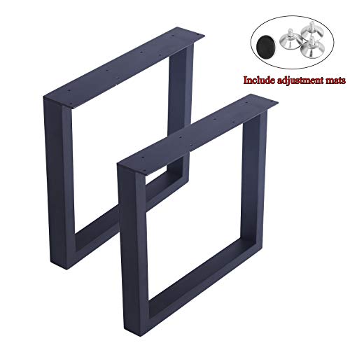Image of MBQQ Furniture Legs 15.7 inchHeight 17.7 inchWide Rustic Decory Square Tube Table Legs,Heavy Duty Metal Desk Legs,Dining Table Legs,Industrial Modern, DIY Iron Bench Legs