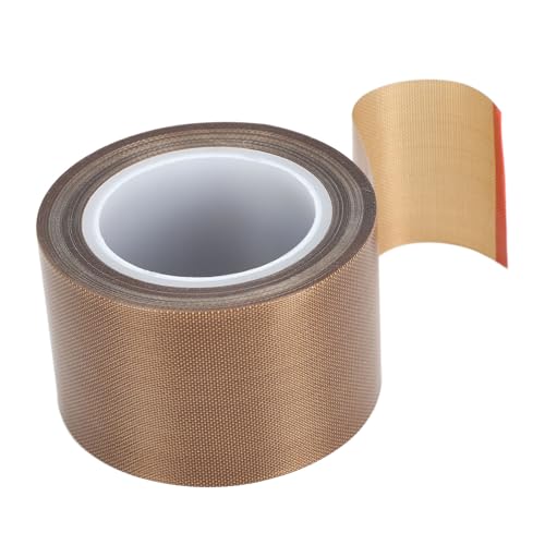 Insulation PTFE Tape,10m PTFE Glass Cloth Tape High Temperature PTFE Coated Fiberglass Adhesive Tape for Vacuum Sealer Machine, Hand Impulse Sealers Insulation (0.13 * 38mm)