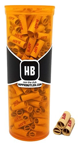 189 RAW Pre-Rolled Tips with Hippie Butler Pop Top Storage Container
