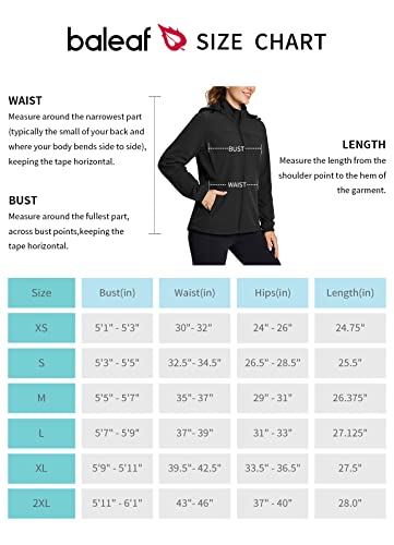 Baleaf Women's Windproof Jacket Hooded Softshell Fleece Lined Waterproof Warm Insulated Outerwear For Winter Black Size L #TOP4