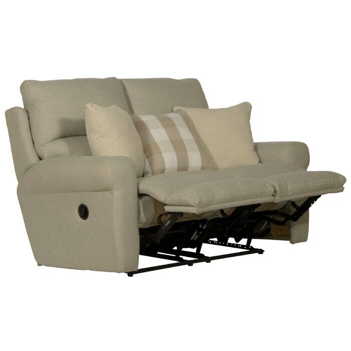 Image of Torque - Avalon 2 Seater Fabric Manual Recliner | Recliner Sofa /Chair for Living Room, Bedroom, Office (Beige) | 1 Year Warranty