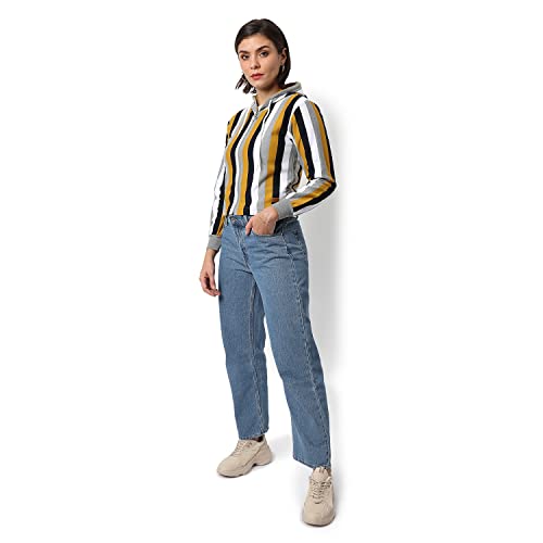 Image of PINACOLADA Women Cotton Zipper Sweatshirt Relaxed Fit for Casual Wear | Full Sleeves | Stylish Sweatshirt Crafted with Comfort Fit and High Performance for Everyday Wear