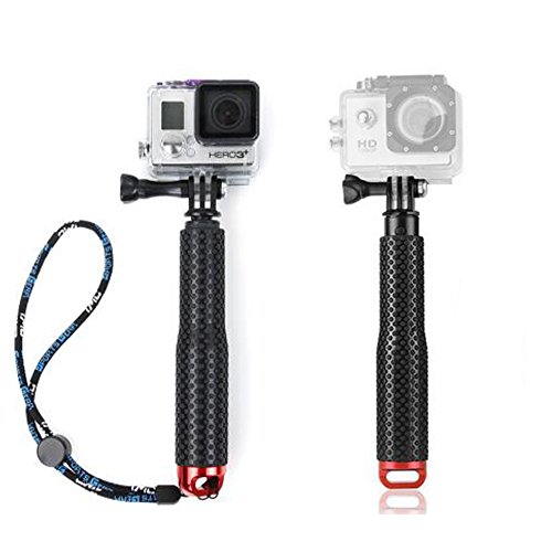 Walway 19'' Waterproof Underwater Hand Grip Adjustable Extension Selfie Stick Monopod Pole For Gopro Hero 6/5/ 5 Session/ 4 Session/ 4/3+/ 3/2/1, Geekpro, Akaso, Xiaomi Yi, Sjcam Sj4000 (Red) #TOP1