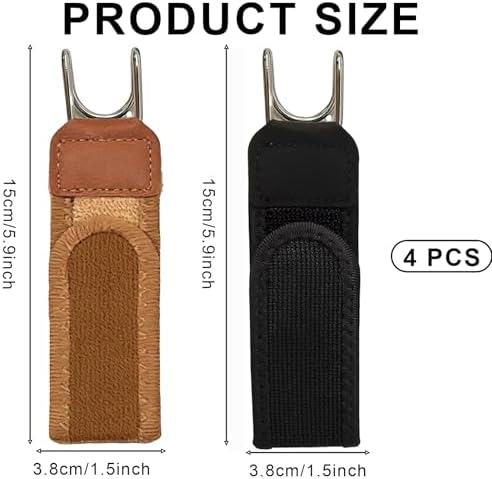 4PCS Buckleless Belt for Men,Tactical Metal Hook Elastic Belt,Invisible Adjustable Side Belt,Unisex Waist for Outdoor & Work Comfortable - 3