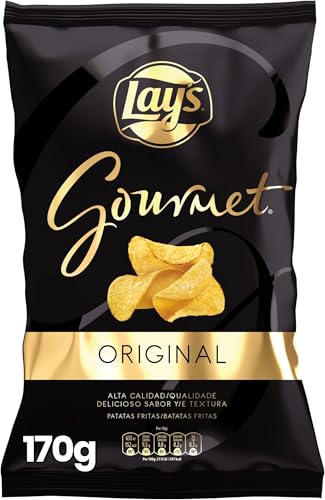 Lay's Gourmet Patatas Fritas con Sal, 170g, Sabor Salado Paquete de 5, 5 paquetes