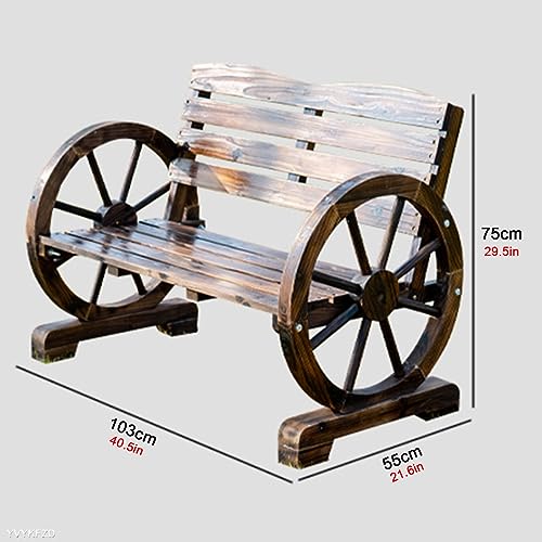 Banc de jardin extérieur en bois résistant aux intempéries pour parc