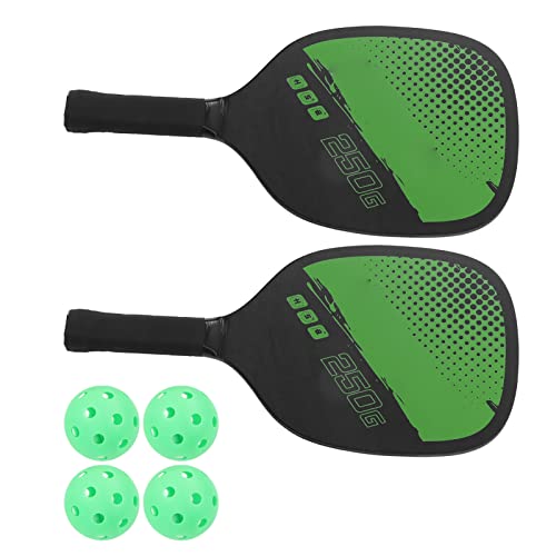 Pickleball Set de 2 Pagaies et 4 Balles avec Sac de Rangement Complet