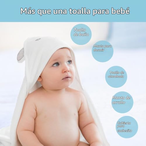 2 Peças Toalha Bebé – Toalha de Banho com Capuz para Bebé – Toalhas Bebé com Capuz de Animais 0-3 Anos – Albornoz de Banho – Presentes para Bebés Recém-Nascidos