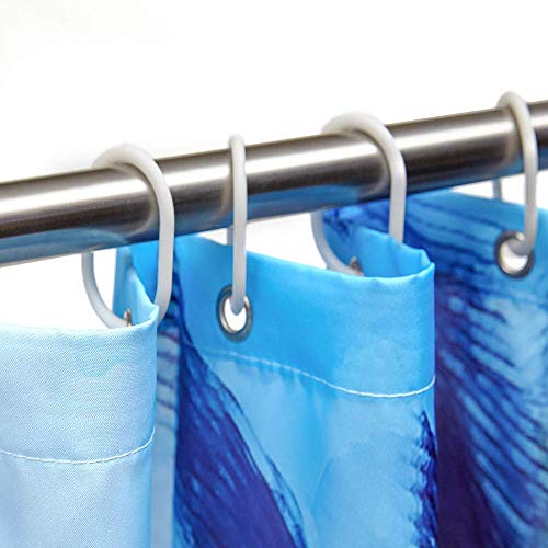 Fuortia Mandala Bohemian Farmhouse Fabric Shower Curtains Sky Blue And Purple Bathroom Curtain 69X70Inches Waterproof Bathroom Decor Set With Hooks India, Ethnic Style Hippie Bohemian Psychedelic #TOP7