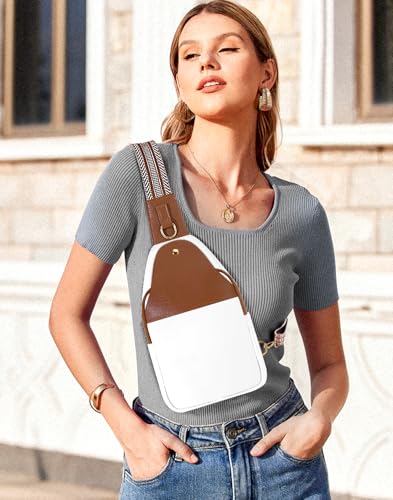 Image of Lizznoe Personalized Crossbody Bag for Women Leather Sling Bags with Initial Letter Chest Bag for Travel, Gift for Mom Wife