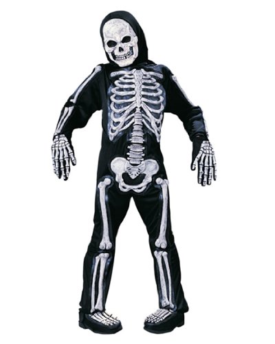 Disfraz completo de esqueleto para niño talla L 12-14 miniatura 2