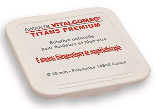 Imanes terapéuticos 14500 Gauss y 25 mm - gama alta Vitalgomag Titans Prémium