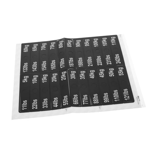Happyyami Self-Adhesive Weight Block Label Stickers for Gym Equipment Durable and Wear-Resistant Weight Tags with Numbered Labels for Easy Identification Black