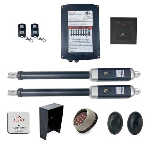 ALEKO Dual Swing Gate Opener | Smart Automatic Driveway AC/DC Operator for Gates | GG1300 | (1300 Smart Kit ACC5)