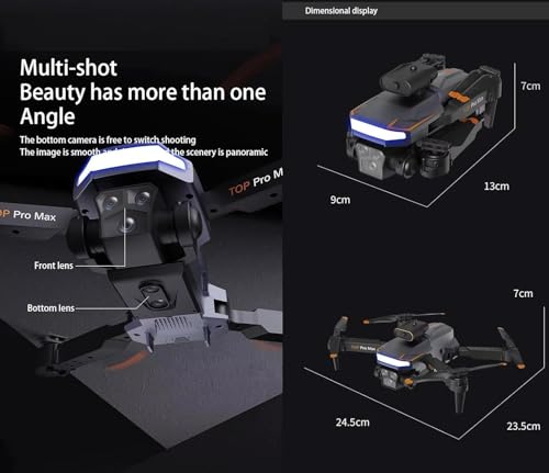 Image of Amitasha P18Pro Obstacle Avoidance Dual HD Camera 4K 1080p RC Drone with Gesture Remote Control Flying Mode Brushless Motor and 2 x 1800mAh Rechargeable Battery