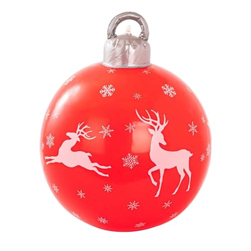 Ornamenti gonfiabili a forma di palla di Natale, decorazioni natalizie giganti da pollici, giganti decorazioni natalizie, palline giganti decorate di Natale, palline ornamentali per casa e giardino