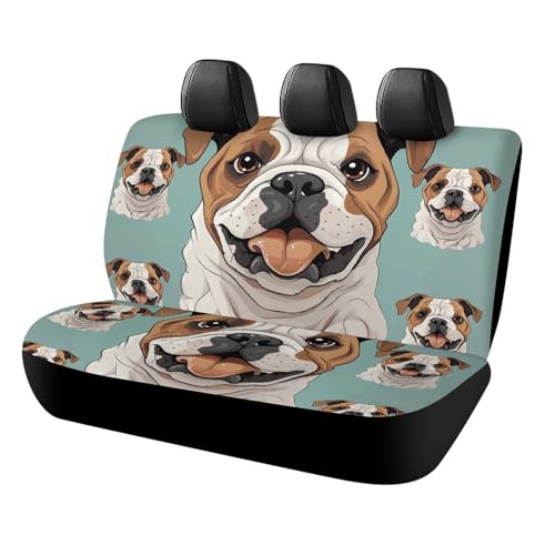 Housses de siège de voiture bouledogue anglais antidérapantes et durables pour auto