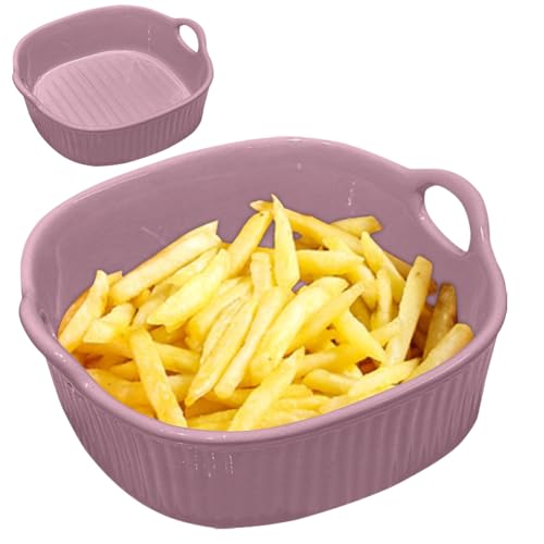 Ruioomeep Cocotte carrée en céramique de 18,5 x 17 cm - 650 ml - Avec poignée - Résistant aux rayures et aux coupures - Pour lasagnes, tiiramisu, cocottes -...