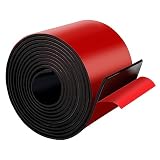 Adhesive Rubber Strips with Adhesive Backing Self Stick Neoprene Solid Rubber Sheets Rolls Strips for Gaskets Pads Seals Crafts Protection (4' Wide x 1/16' Thick x 10' Long)