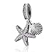 Produktbild Charm-Anhänger Seestern Sterling-Silber 925 Muschel-Anhänger Meerestier Charm Stern für Pandora Charm-Armband