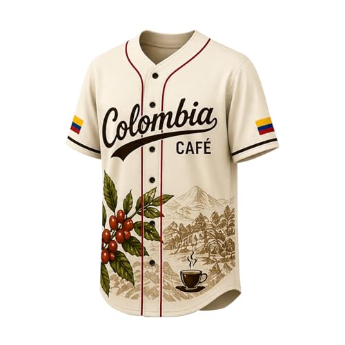 Custom Colombia Baseball Jersey, Personalized Name Number Shirt for Men Women Kids, Family Matching Outfit miniatura 3