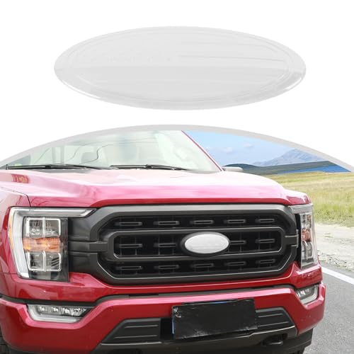 Image of CheroCar for F150 Emblem Cover Trim,Logo Back Badge Decoration Cover Trim Compatible with Ford F150 F-150,White