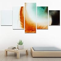 SIGNWIN 5 Panel Canvas Wall Art Abstract Closeup Digital Art Modern Artwork for Home Decorations Ready to Hang - 60