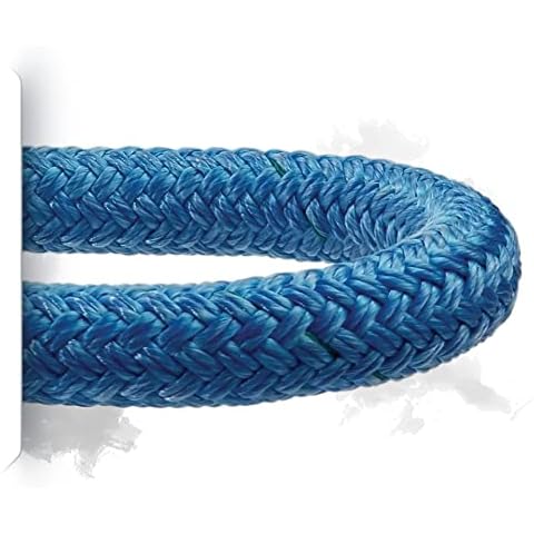 Pelican Rope High Strength Low Stretch Versatile Polyester Double Braid 100% Polyester Core and Cover The Ape Rigging Rope 5/8" x 200 ft. Blue Cover
