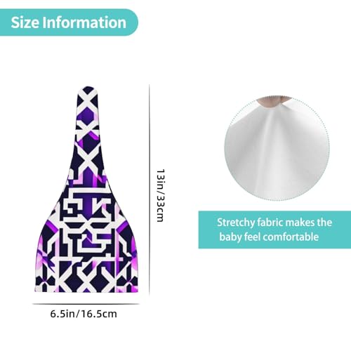 Baby Beanie Purple Maze Knotted Hat - Soft, Warm, Comfortable, Headwear for Newborns, 0-6 Months4