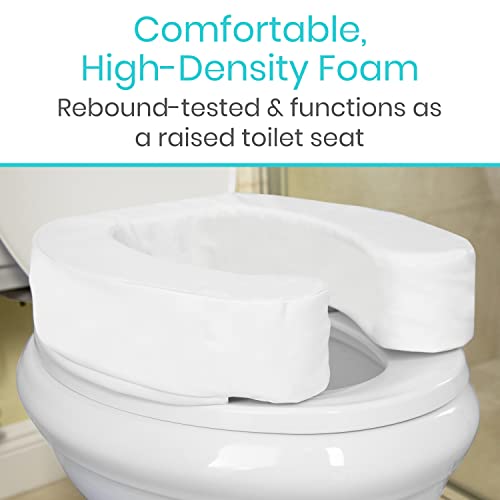 Vive Toilet Seat Riser Cushion Raised Donut, for Elongated & Standard