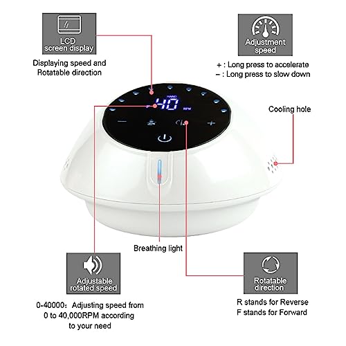 Nail-Grinding-Machine-40000RPM-Electric-Nail-Drill-Manicure-Machine-for-Nails-Pedicure-with-Touch-Screen-Nail-Art-Equipment-Nail-Milling-Cutter-Set-for-DIY-Home-or-Salon-Mani-Pedis