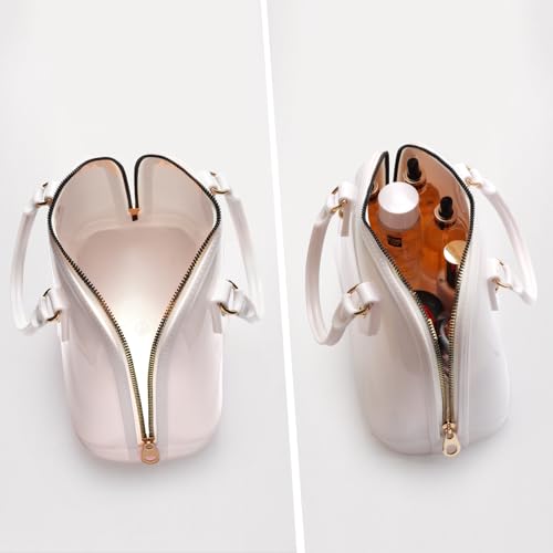 Image of Jelly Crossbody Purse Shoulder Bag, Candy Color Tote Satchel Top-Handle Handbags for Women