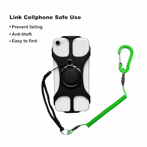 TOOLIN Universal Protector Phone Leash and Silicone holder,Fit Outdoor/Hiking/Climbing/Fishing/KayakTether, Mobile Phone Tether (Green) - image 2