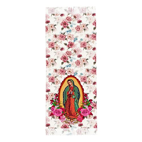 YQIUSM Virgen de Guadalupe Shawl Wrap Scarf Virgin Mary Catholic4