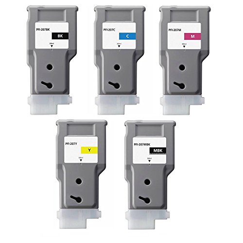 Cartouches d'encre pour Canon PFI-207 XL-Ink pack de recharge traceur couleur