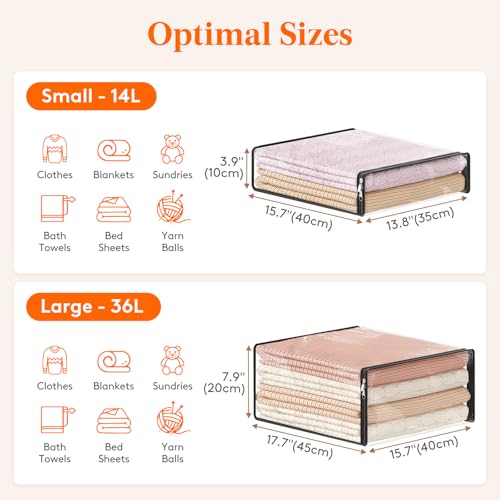 Lifewit 3 Transparent Clothes Storage Bags, 36 L by Lifewit - Image 3