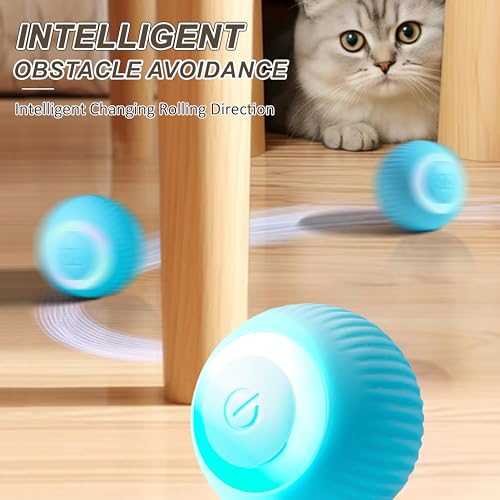 ZALBYUY Brinquedo interativo para gatos, brinquedos inteligentes para gatos com luzes LED, bola de r