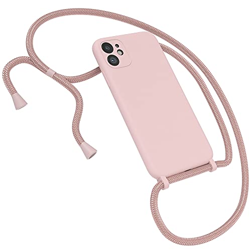 EAZY CASE Handykette Mit Hülle Für IPhone 5/5S/SE (2016) – Verstellbar, Silikonhülle In Rosé-Gold