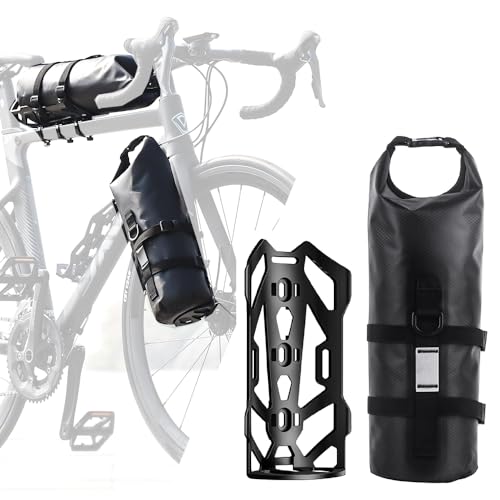 BEENOPT 5L Bike Fork Bag with Multipurpose Cage for Cycling Touring,Lightweight Bicycle Waterproof Dry Cargo Rack Bag for MTB,Road,Mountain,Folding bikes