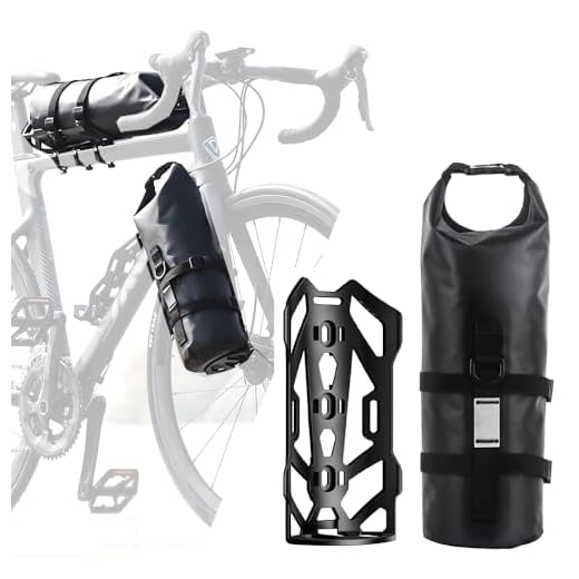 BEENOPT 5L Bike Fork Bag with Multipurpose Cage for Cycling Touring,Lightweight Bicycle Waterproof Dry Cargo Rack Bag for MTB,Road,Mountain,Folding bikes