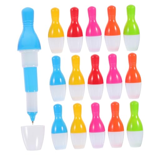 Bolígrafos de bolos divertidos: pack de 15 piezas de papelería animada para tareas escolares