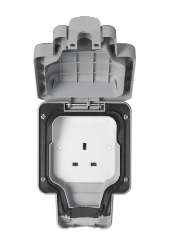 Image of MK Masterseal Plus K56480GRY 13 amp 1-Gang Unswitched Socket , Grey