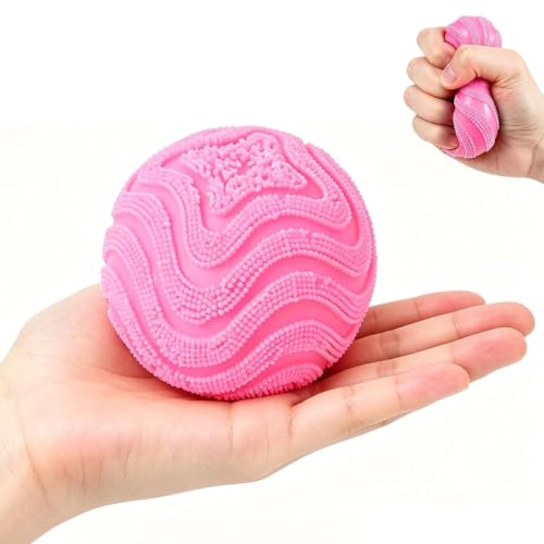 Fuzz Ball Fidget Squeeze Toys Fuzzball Sensory Ball with Spiky Texture Fuzz Ball Squishy Sensory for Anxiety Stress Relief Fidget Desk Toy for Home Office and School