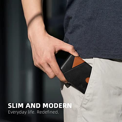 Image of Zitahli Slim Wallet for Men,RFID Blocking Leather Bifold with Money Clip | Minimalist Front Pocket Design, Holds 12 Cards, RFID Protection, Gifts for Men on Birthdays, Father's Day, and Christmas