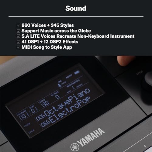 Yamaha PSR-E483 61-Key Portable Keyboard - Image 4