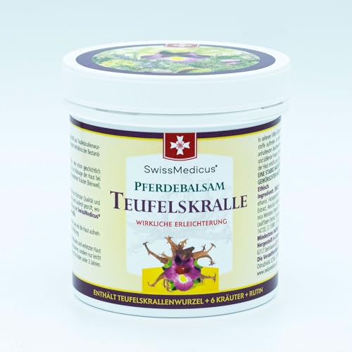 Teufelskralle Salbe SwissMedicus Pferdebalsam Massage-Gel im Vergleich